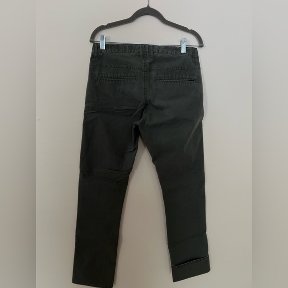 Empyre‎ Mens Mid Rise Skeletor Skinny Relaxed Fit Army Green Wrinkle Free 30/SM - Picture 3 of 16